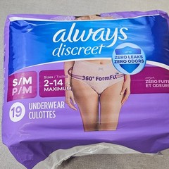 Always Discreet Incontinence Underwear for Women S/M Maximum 19 Ct 360 FormFit