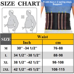 Back Braces for Lower Back Pain Relief with 6 Stays Breathable Back Support Belt