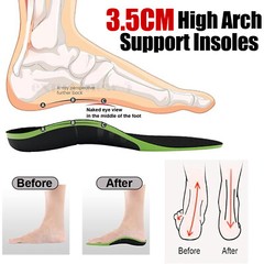 Orthotic Insoles High Arch Support Inserts Plantar Fasciitis Flat Feet Foot Pad