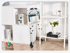 HEALTHLINE 2 Wheel Walker for Seniors & Adults – Deluxe Lightweight Foldable Wal