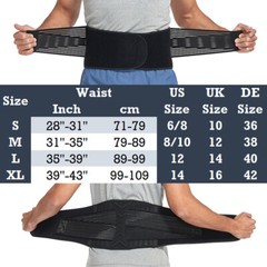 Men/Women Back Support Lower Back Brace Pain Relief Lumbar Support Belt Sciatica