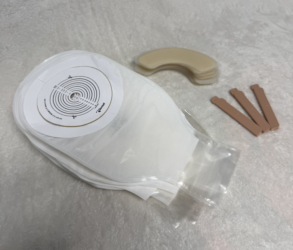 Ostomy Pouch Colostomy Bags Drainable Gentell One-Piece Supply Lot – 57pc Set