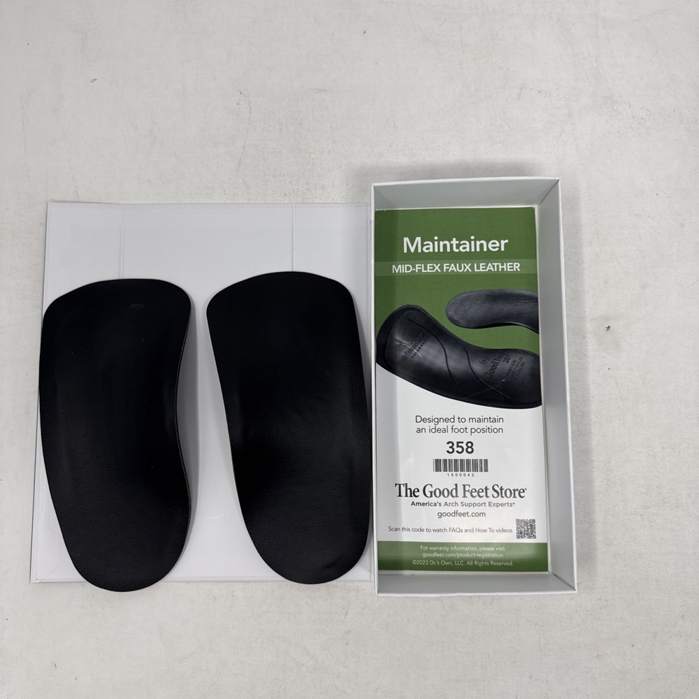 The Good Feet Store Maintainer Mid-flex 358 Arch Support Faux Leather