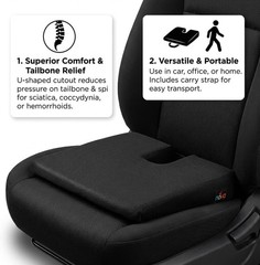 16.5×16.5 Inch Wedge Posture Support Pillow for Office Car Home Tailbone