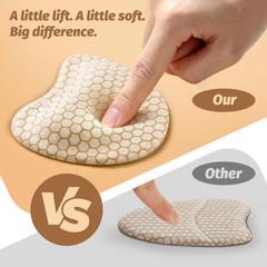 Metatarsal Pads for Women, Silica Gel Ball of Foot Cushions, Beige, 4 Count, Ant