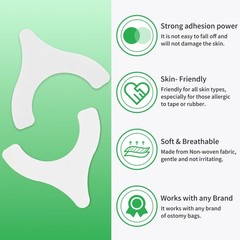 20 Pcs ZnnaYoha Ostomy Barrier Strips for Colostomy Y Non-woven-20Pcs, White