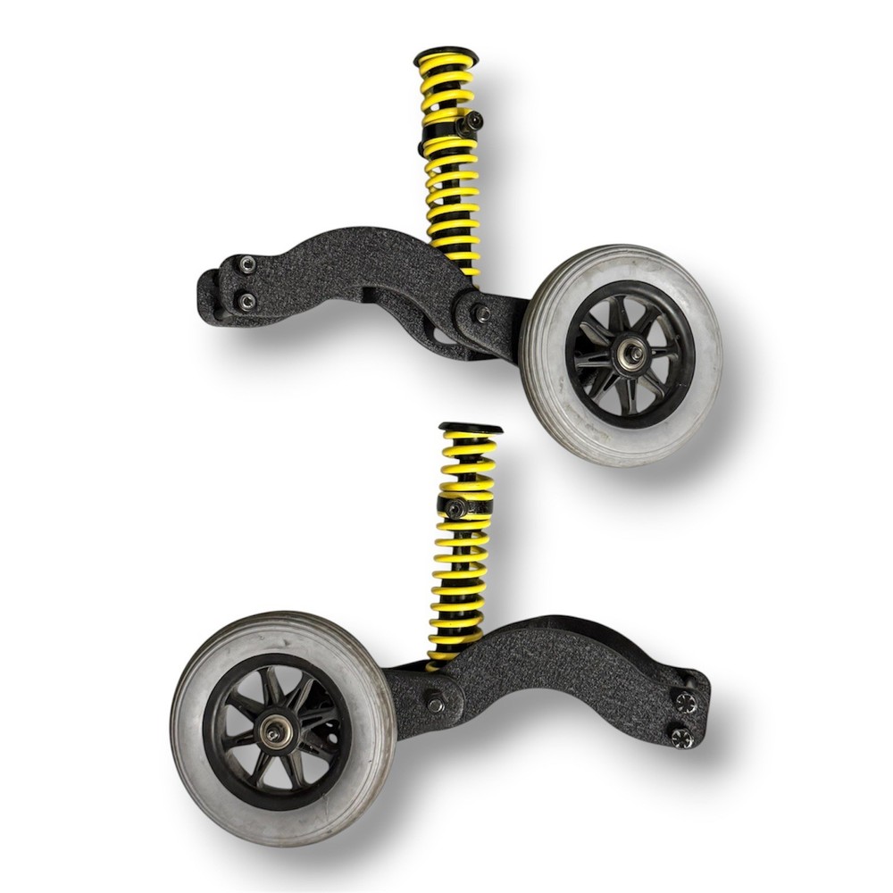 Quantum 1121 Power Wheelchair Anti – Tip assemblies
