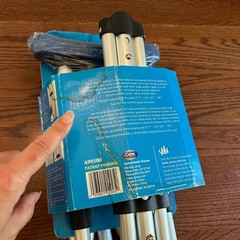 Carex Health Brands Blue Folding Crutches Aluminum/Plastic 58 in. H X 8 in. L