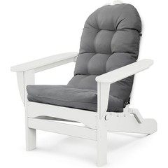 Adirondack Chair Cushion, Thick Indoor/Outdoor Rocking 44x19in, Dark Grey