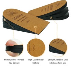 SIIHEA Adjustable Heel Lifts Inserts, 1/8“ Height Medium(1Pair), Brown