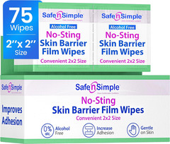 No Sting Skin Barrier Wipes 75 Ct Alcohol Free Ostomy Stoma Skin Prep – US