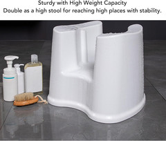 Water Proof Shower Chair with Thickened Plastic | High Load Capacity anti Slip B