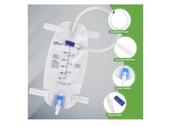 3 Pack Easy-Tap Catheter Leg Bag Urinary Drainage Bag, 500ml