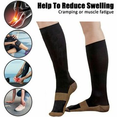 1-10 Pairs Copper Compression Socks 20-30mmHg Graduated Support Mens Womens Lot