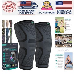 Lightweight Non-Slip Knee Brace Sets for Active Lifestyles – 2 Sleeves Included