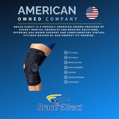 Hinged Knee Brace with Open Patella for ACL, PCL, Meniscus Tear, Arthritis