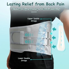 King Mills Plus Size Back Brace for Lower Back Pain, Breathable Obese Belly S…