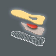 Pedag Lady 121 leather orthotic insole, prevents forefoot and metatarsal pain