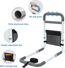Bed Rails for Seniors 350LB Heavy Duty Bed Assist Handle Safety Rail