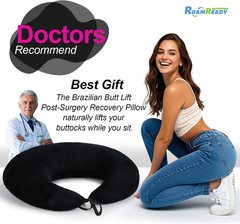 BBL Pillow after Surgery for Butt Sleeping Sitting, Driving Donut Hemorrhoid Pil
