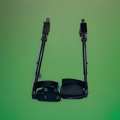 Pair Quickie Wheelchair Elevating Leg Foot Rest.