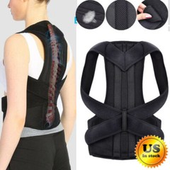 Hunchback Correction and Back Straightener for Pain Relief Brace Belt Men Women+
