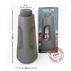 Gogo Jug – Portable Male Urinal Bottle – Large 42oz Capacity – Gray