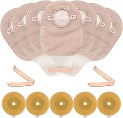 20 PCS Two Piece Ostomy Colostomy Bags Hydrocolloid Barrier 1″-2 1/4″ Cut to Fit