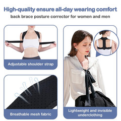 Posture Corrector for Women & Men – Adjustable Upper Back Brace Straightener Sui