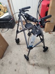 NEW Able Life Space Saving Lightweight Folding Rollator in Black Walnut 4250-BW