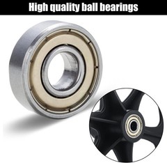 Walker Wheels Replacement 8 Inch Solid Rubber Anti-Slip Rollator Front Wheels