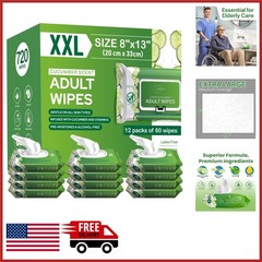 Disposable Washcloths for Adults 720 Count Extra Large with Aloe & Vitamin E