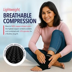 Dr. Arthritis Ankle Brace, Lightweight Foot Sleeve for X-Large, Black