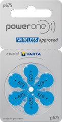 600 x Varta Power One Hearing Aid Batteries 1.4V 650mAh P675 100×6 Pack PR44
