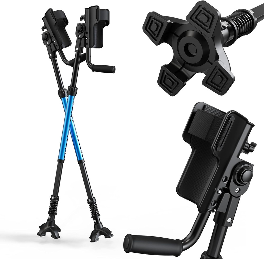 Forearm Crutches for Adults, 3-Angle Adjustable Arm Crutches for Walking, Ergono
