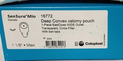 Coloplast 16772 Sensura Mio Convex Pouch Drainable 1-Pc System w/Filter Pack/10