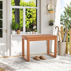 Teak Shower Bench 23.6″ Waterproof Stool, 500 lbs Capacity for Indoor/Outdoor Us