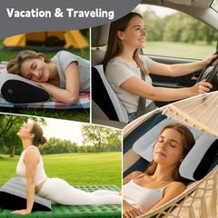 Prosixtoy Portable Wedge Pillow Inflatable Cushion – Body Positioners Grey