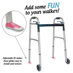 Sneaker Walker Glides For 1″ Walker Tubes – Pink – 1 Pair