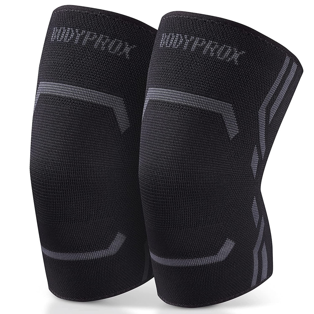 Bodyprox Knee Compression Sleeve for Men and Women (2 Pack), Knee Support Brace