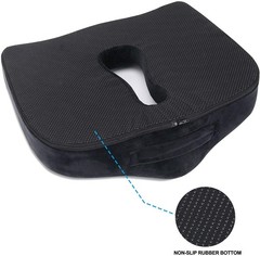 SnugPad Memory Foam Seat Cushion, for Sciatica, Back, Hip, and Tailbone Pain …
