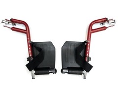 Wheelchair footrest Red Replacement,Economy Footrest for Medium,