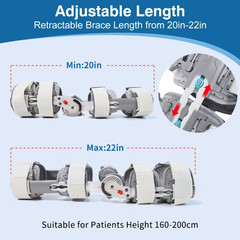 Aulexmed 1pc Adjustable Hinged ROM Knee Brace, Knee Support Stabilizer with Lock