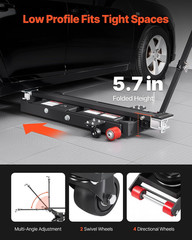 Portable Air Car Lift 3 Ton Capacity, 21.7″ Height, Heavy-Duty for SUVs & Sedans