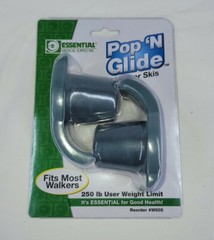 Essential Medical Supply W605 Pop N‘ Glide Walker Ski Fits Most Walkers