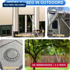 succulentlovers Pool Retrieval Hook with 70 Inch Adjustable Stainless Pole, Deta