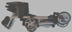 OasisSpace upright silver black walker With Seat