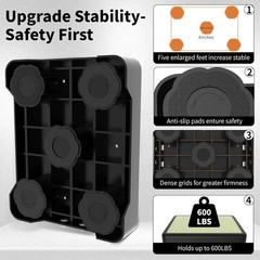 LIFTOZA Adjustable Step Stool for Adults, Noctilucent Bed Step Stools, 600 LB…