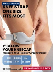 Silicone Patellar Tendon Support Strap 2 Pack, Knee Brace for Women & Men, FAST