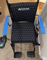 Journey Air Elite Power Wheelchair Foldable Lightweight Joystick Black Blue
